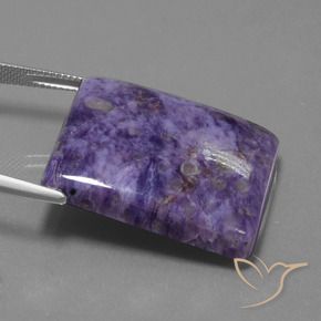 Charoite Viola medio naturale da 54.21 ct, Taglio a baguette, Opaco