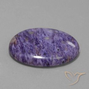 Charoite Viola medio naturale da 42.80 ct, Ovale, Opaco