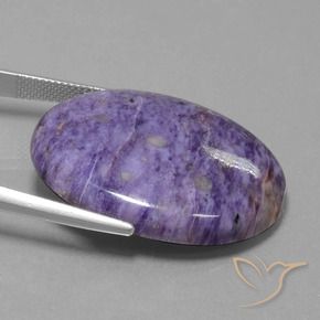 Charoite Viola medio naturale da 42.80 ct, Ovale, Opaco