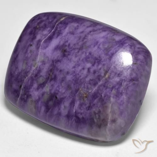 Charoite Viola scuro naturale da 45.47 ct, Cuscino, Opaco