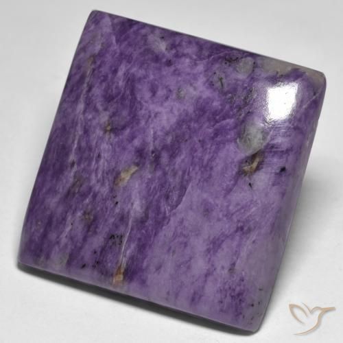 Charoite Viola scuro naturale da 61.05 ct, Quadrato, Opaco