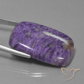 Charoite Viola scuro naturale da 63.74 ct, Cuscino, Opaco