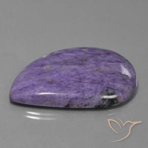 Charoite Viola scuro naturale da 62.63 ct, Taglio a fantasia, Opaco