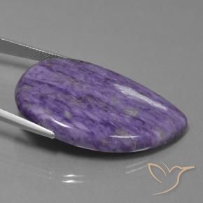 Charoite Viola scuro naturale da 62.63 ct, Taglio a fantasia, Opaco