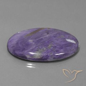 Charoite Viola scuro naturale da 63.83 ct, Ovale, Opaco