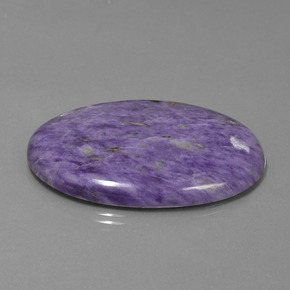 Caroite viola naturale da 62,00 ct, taglio ovale, opaco