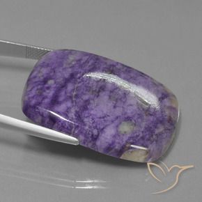 Charoite Viola scuro naturale da 65.45 ct, Cuscino, Opaco