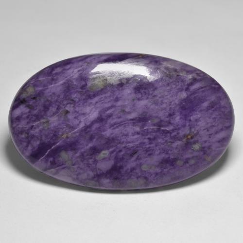 Caroite naturale viola da 72,93 ct, taglio ovale, opaco