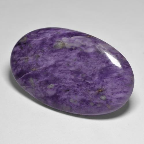 Caroite naturale viola da 72,93 ct, taglio ovale, opaco