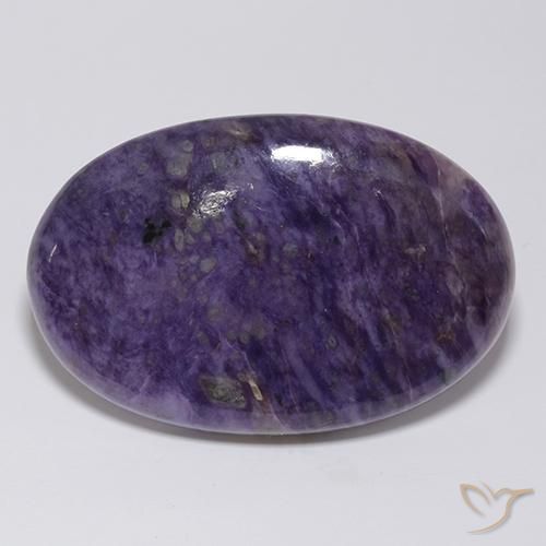 Charoite Viola scuro naturale da 61.63 ct, Ovale, Opaco