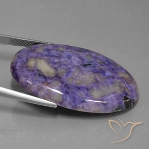 Charoite Viola medio naturale da 71.35 ct, Ovale, Opaco