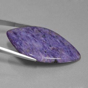 Caroite naturale viola da 69,68 ct, forma fantasia, opaco
