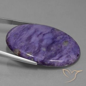 Charoite Viola medio naturale da 71.34 ct, Ovale, Opaco