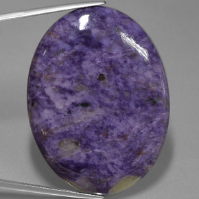 Caroite naturale viola da 83,59 ct, taglio ovale, opaco