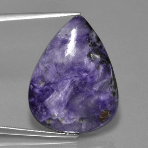 Charoite Viola naturale da 25.35 ct, Forma a pera, Opaco