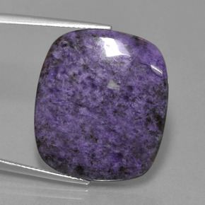 Caroite naturale viola da 22,52 ct, taglio a cuscino, opaco