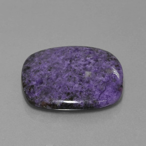 Caroite naturale viola da 22,52 ct, taglio a cuscino, opaco