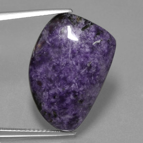 Caroite naturale viola da 17,13 ct, forma fantasia, opaco