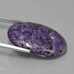Charoite Viola scuro naturale da 26.72 ct, Taglio ovale, Opaco