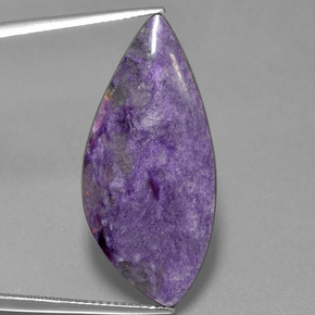Caroite viola naturale da 12,93 ct, forma fantasia, opaco