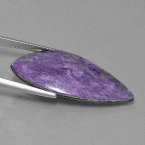 Caroite viola naturale da 12,93 ct, forma fantasia, opaco