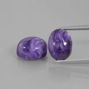 Caroite naturale viola da  ct, taglio ovale, opaco