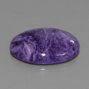 Caroite naturale viola da 34,37 ct, taglio ovale, opaco