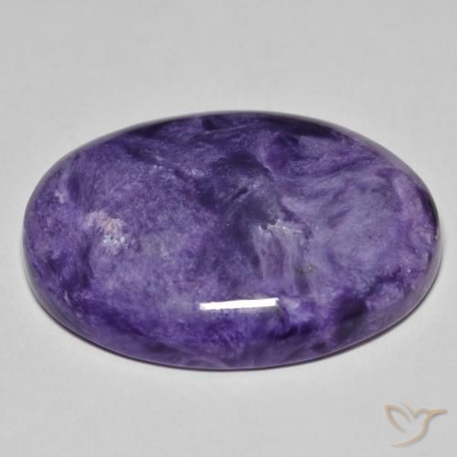 Charoite Viola medio naturale da 32.86 ct, Ovale, Opaco