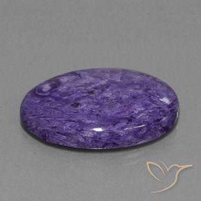 Charoite Viola medio naturale da 34.07 ct, Ovale, Opaco