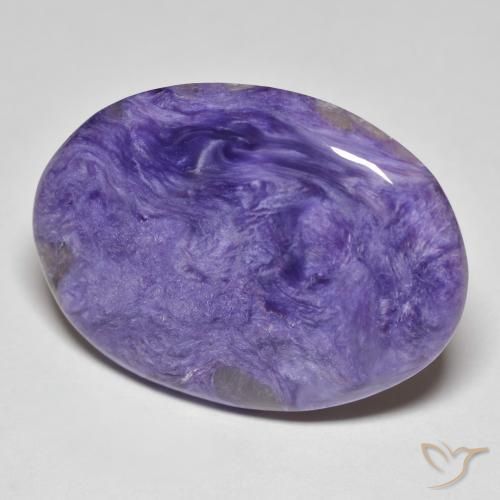 Charoite Medium Dark-Violet naturale da 24.55 ct, Ovale, Opaco