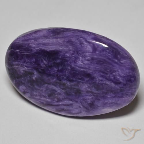 30.20ct Naturale Viola scuro Charoite, Ovale, Opaco