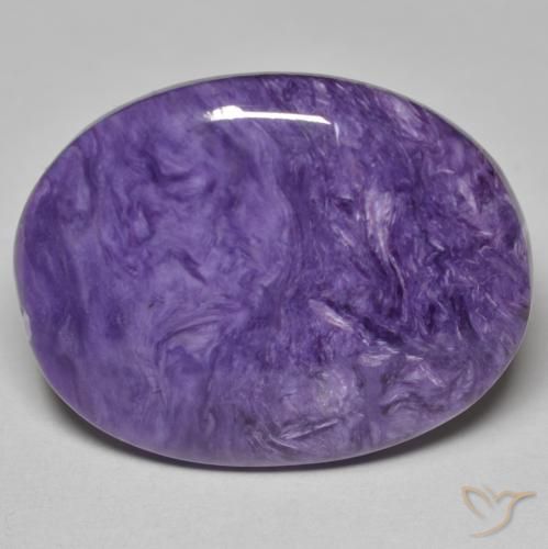 27.75ct Naturale Viola scuro Charoite, Ovale, Opaco