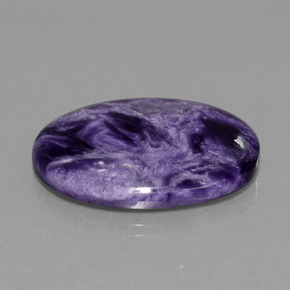 Charoite Viola naturale da 27.32 ct, Taglio ovale, Opaco