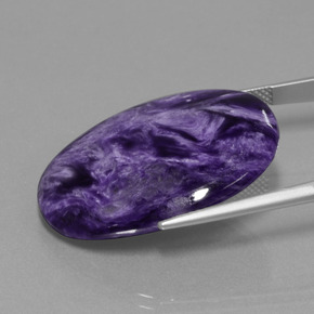 Charoite Viola naturale da 27.32 ct, Taglio ovale, Opaco