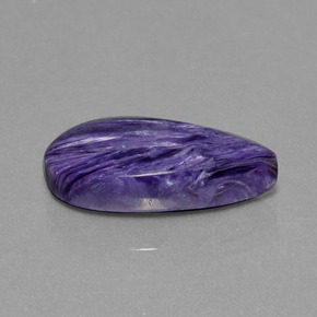 Charoite Viola naturale da 9.07 ct, Forma a pera, Opaco