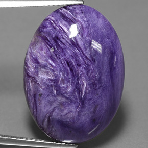 Caroite naturale viola da 22,88 ct, taglio ovale, opaco