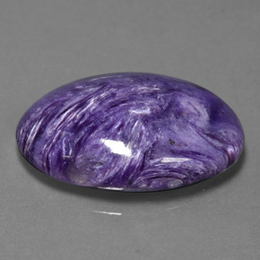 Caroite naturale viola da 22,88 ct, taglio ovale, opaco