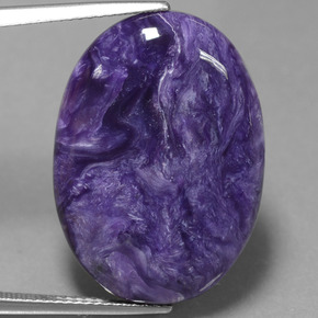 Charoite Viola naturale da 17.12 ct, Taglio ovale, Opaco