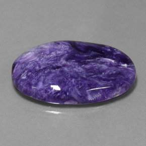Charoite Viola naturale da 17.12 ct, Taglio ovale, Opaco