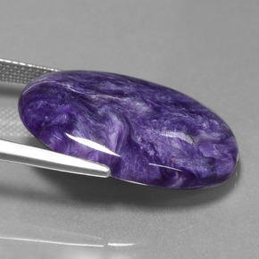 Charoite Viola naturale da 17.12 ct, Taglio ovale, Opaco