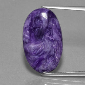 Charoite Viola naturale da 11.96 ct, Taglio ovale, Opaco