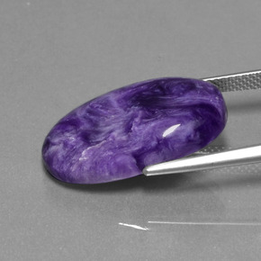 Charoite Viola naturale da 11.96 ct, Taglio ovale, Opaco