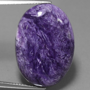 Caroite viola naturale da 22,21 ct, taglio ovale, opaco