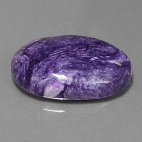 Caroite viola naturale da 22,21 ct, taglio ovale, opaco