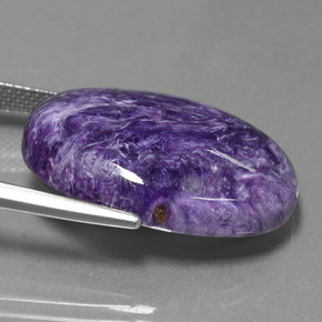 Caroite viola naturale da 22,21 ct, taglio ovale, opaco