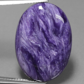 Charoite Viola naturale da 18.41 ct, Taglio ovale, Opaco