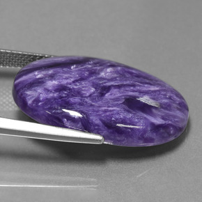 Charoite Viola naturale da 18.41 ct, Taglio ovale, Opaco