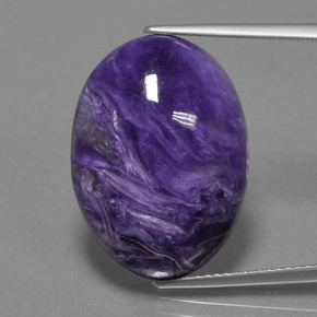 Charoite Viola naturale da 17.74 ct, Taglio ovale, Opaco