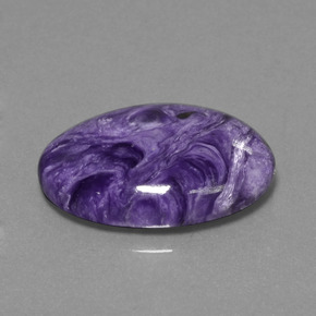 Caroite naturale viola da 14,65 ct, taglio ovale, opaco