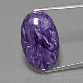 Charoite Viola naturale da 12.95 ct, Taglio ovale, Opaco